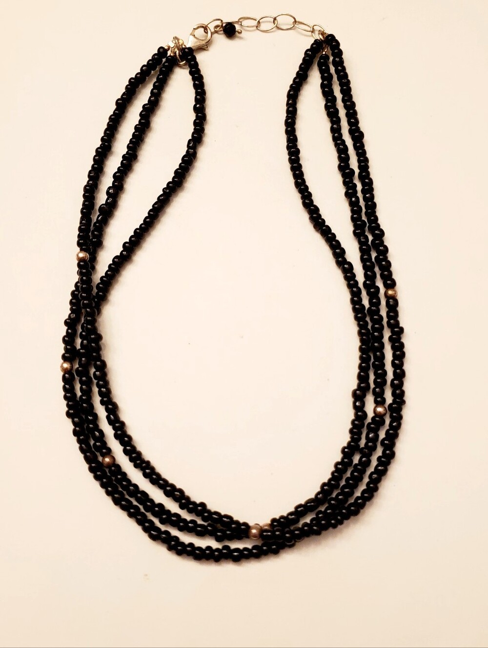 SILPADA Elegant Black Multi-Strand Beaded Necklace, 17 inches .925
